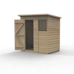 Forest Beckwood 6' x 4' (Nominal) Pent Shiplap Timber Shed with Assembly