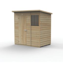 Forest Beckwood 6' x 4' (Nominal) Pent Shiplap Timber Shed with Assembly