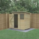 Forest Beckwood 6' x 4' (Nominal) Pent Shiplap Timber Shed with Assembly