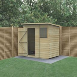 Forest Beckwood 6' x 4' (Nominal) Pent Shiplap Timber Shed with Assembly