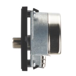 Contactum Media Modular Coaxial TV & F-Type Satellite Socket Black