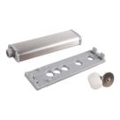 Essentials Bumper Push Cabinet Latches Satin Nickel 80mm x 20mm 2 Pieces