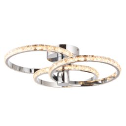 Quay Design Reena LED Semi-Flush Light Chrome 18W 1766lm