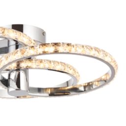 Quay Design Reena LED Semi-Flush Light Chrome 18W 1766lm