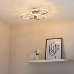 Quay Design Reena LED Semi-Flush Light Chrome 18W 1766lm