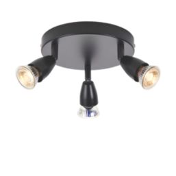 Saxby Amalfi Round 3-Light Spotlight Matt Black