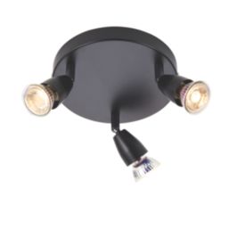 Saxby Amalfi Round 3-Light Spotlight Matt Black