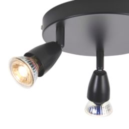 Saxby Amalfi Round 3-Light Spotlight Matt Black