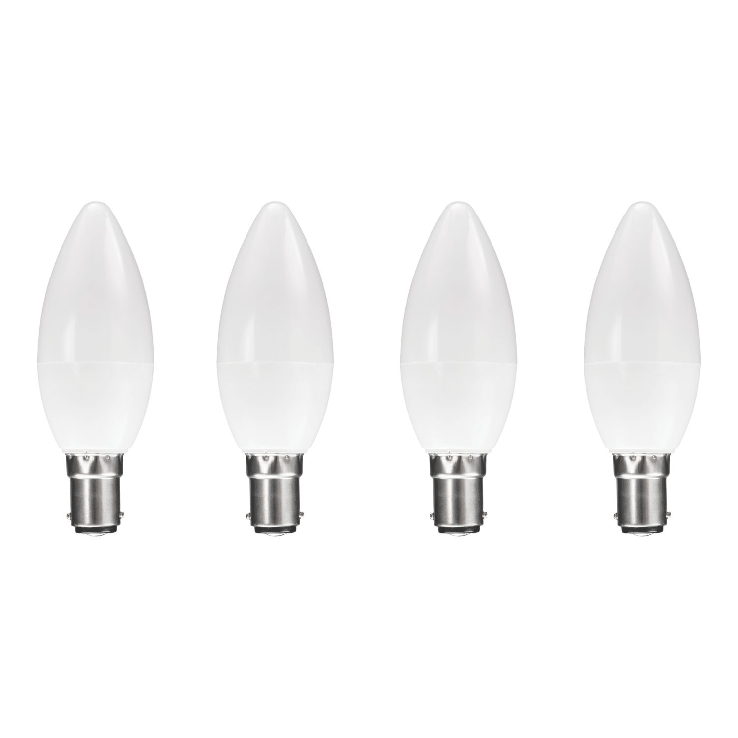 Essentials B15 Candle LED Light Bulb 470lm 40W 4 Pack (572YY)