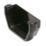FloPlast  Square External Stop End Black 114mm