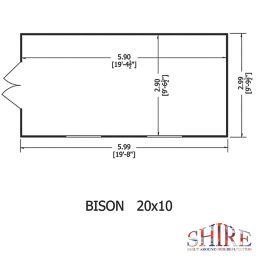 Shire Bison 19' 6" x 10' (Nominal) Apex Tongue & Groove Timber Workshop