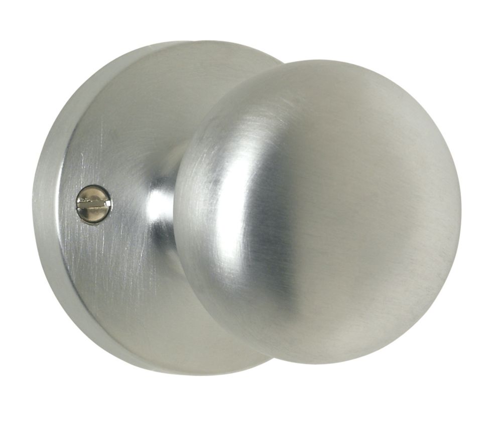 Carlisle Brass Mushroom Mortice Knob 61mm Pair Satin Chrome - Screwfix