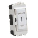 Knightsbridge  20AX Grid SP Emergency Lighting Test Key Switch Matt White