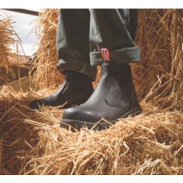 Hunter  Size 3 Womens Black Water-Resistant Steel Toe Cap Safety Dealer Boots