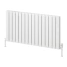 Reina Piatto Double 600mm x 1195mm 4371BTU White Horizontal Designer Radiator