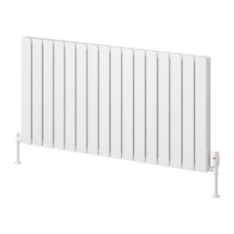 Reina Piatto Double 600mm x 1195mm 4371BTU White Horizontal Designer Radiator