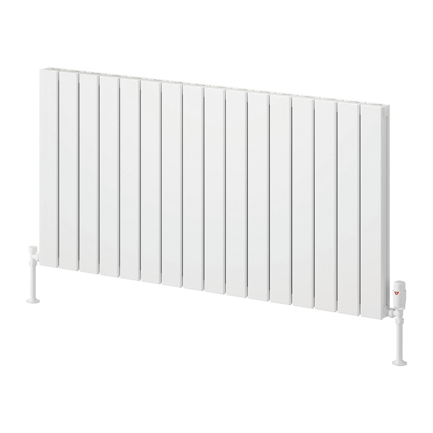 Reina Piatto Double 600mm x 1195mm 4371BTU White Horizontal Designer Radiator (573EE)