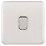 Schneider Electric Lisse Deco 20AX 1-Gang DP Control Switch Brushed Stainless Steel  with White Inserts
