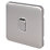 Schneider Electric Lisse Deco 20AX 1-Gang DP Control Switch Brushed Stainless Steel  with White Inserts