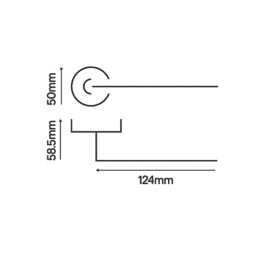 Smith & Locke Rhossilli Fire Rated Lever on Rose Door Handles Pair Brushed Nickel