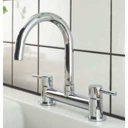Streame by Abode ACT3030 Galley Contemporary Deck Mounted Mixer Swan Chrome