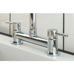 Streame by Abode ACT3030 Galley Contemporary Deck Mounted Mixer Swan Chrome