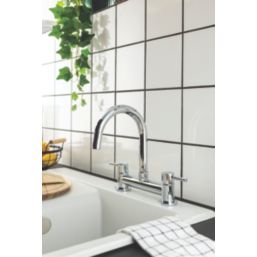 Streame by Abode ACT3030 Galley Contemporary Deck Mounted Mixer Swan Chrome