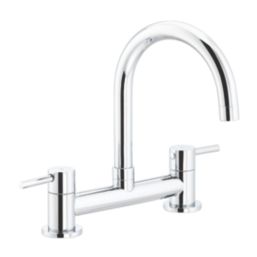 Streame by Abode ACT3030 Galley Contemporary Deck Mounted Mixer Swan Chrome