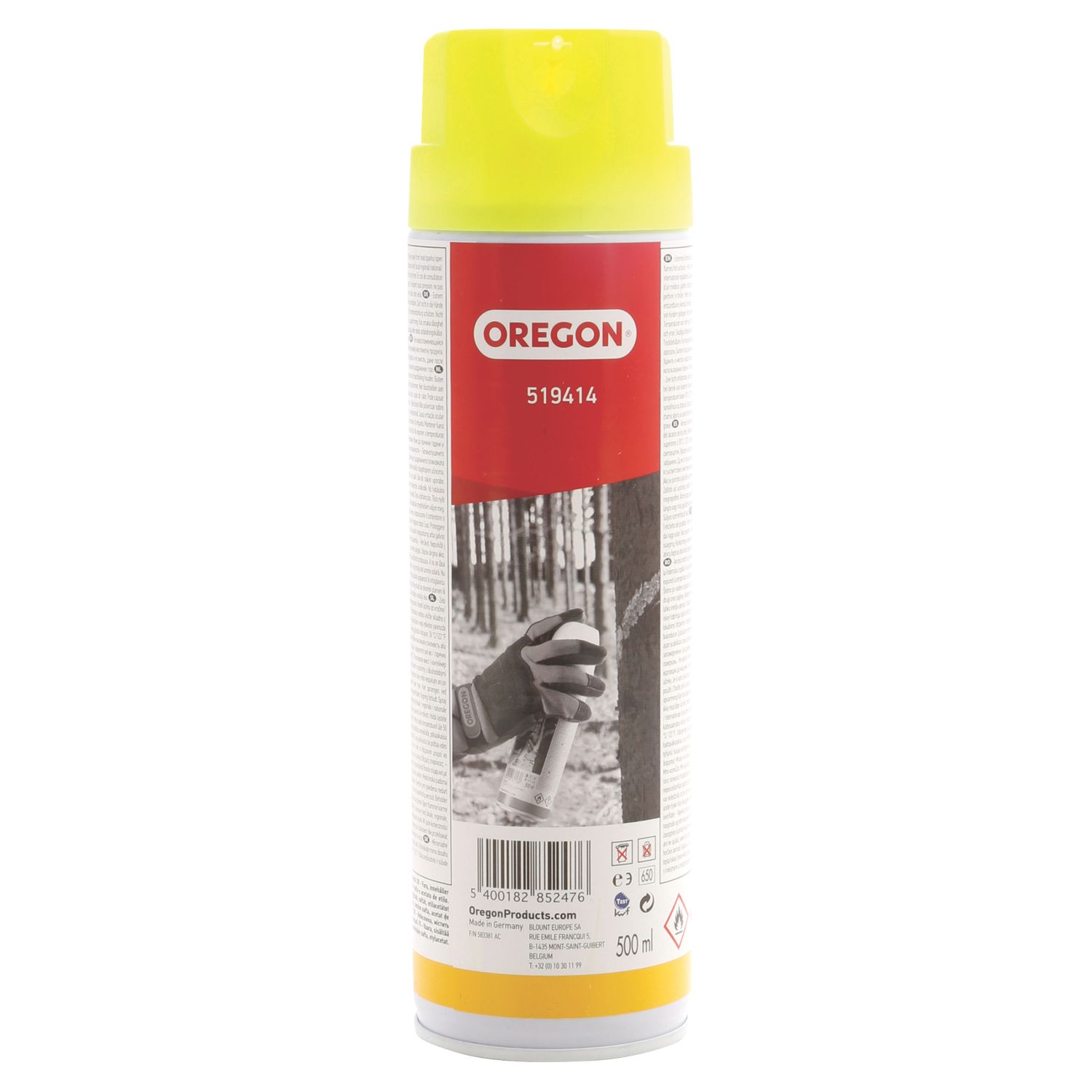 Oregon 500ml Yellow Matt Forestry Marking Spray Paint (573KT)