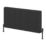 Reina 600mm x 1265mm 7190BTU Black Horizontal 2 Column Radiator