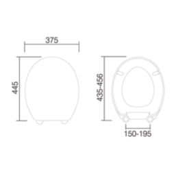 Andorra  Toilet Seat Thermoset Plastic White