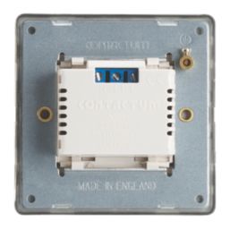 Contactum Lyric 10AX Key Card Switch Brushed Brass with White Inserts