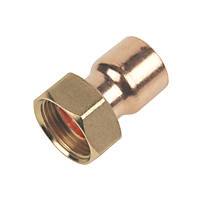Flomasta   End Feed Straight Tap Connector 22mm x 3/4"
