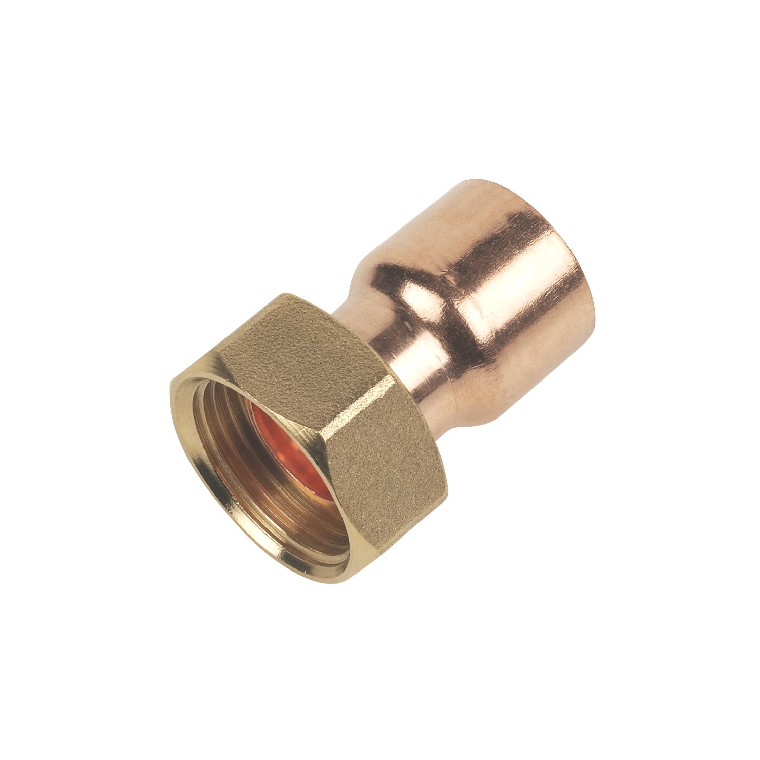 Flomasta Copper End Feed Straight Tap Connector 22mm x 3/4" (57405)