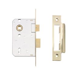 ERA  3 Lever Brass Sashlock 64mm Case - 44mm Backset