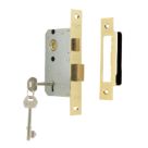 ERA  3 Lever Brass Sashlock 64mm Case - 44mm Backset