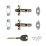 ERA Brass Concealed Door Security Bolts 78mm Satin 2 Pack