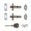 ERA  Brass Concealed Door Security Bolts 78mm Satin 2 Pack
