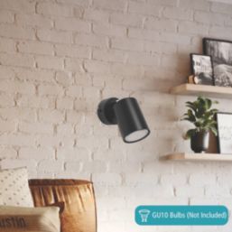 Eglo Reciso-E Cylindrical 1-Light Spotlight Black