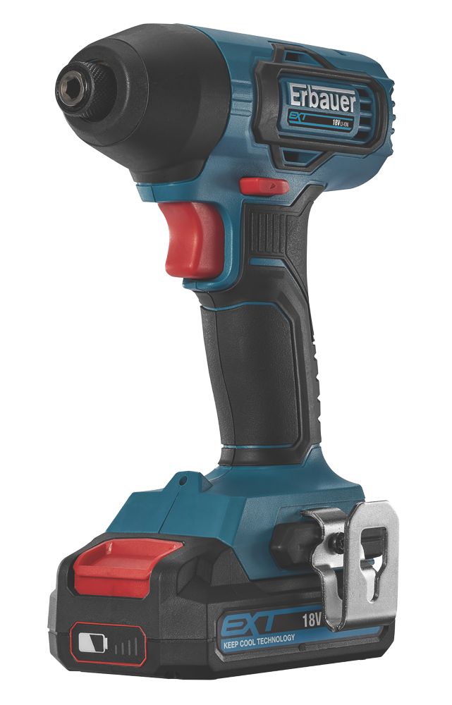 Refurb Erbauer EBID18LI 18V 1 x 2.0Ah LiIon EXT Cordless Impact Driver