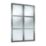 Spacepro Shaker 2-Door Sliding Wardrobe Door Kit Graphite Frame Mirror Panel 1793mm x 2260mm