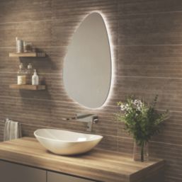 Sensio Mistral Oval Backlit Bathroom Mirror With 596lm LED Light 550mm x 800mm
