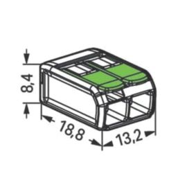 Wago 221-422  32A 2-Way Lever Connectors 100 Pack
