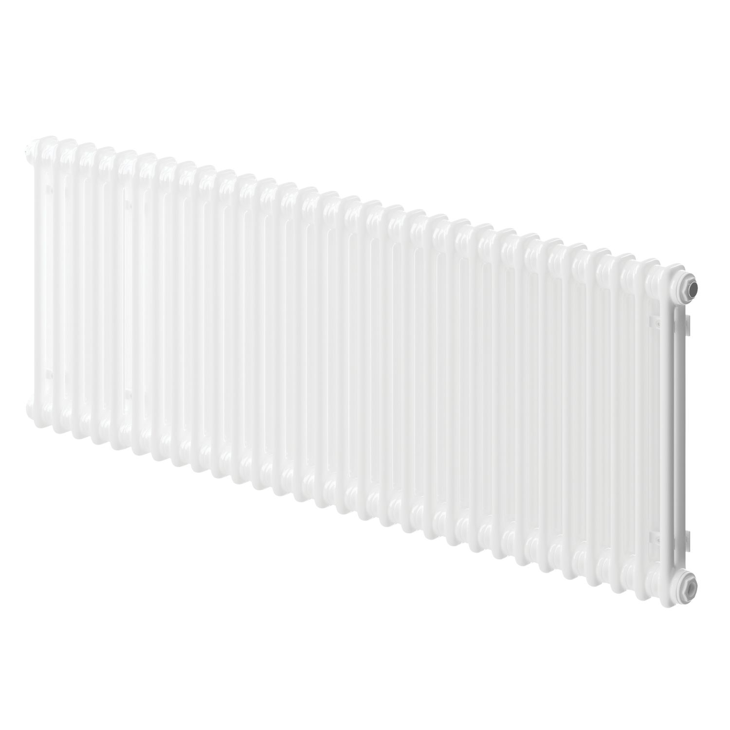 DeLonghi 600mm x 1406mm 4586BTU Traffic White Horizontal 2 Column Radiator (574TA)
