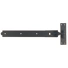 GateMate Black Straight Adjustable Bands & Hooks 165mm x 18" x 450mm 2 Pack