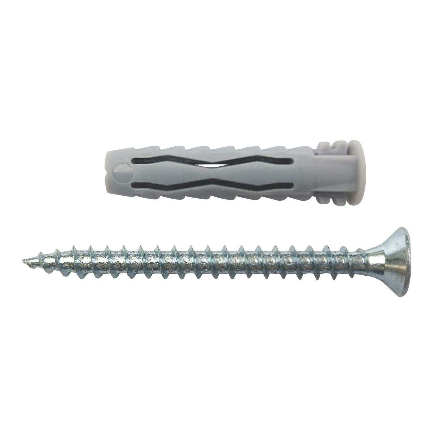 Easyfix Wall Plugs with Screws 8mm x 40mm 50 Pack (574YY)