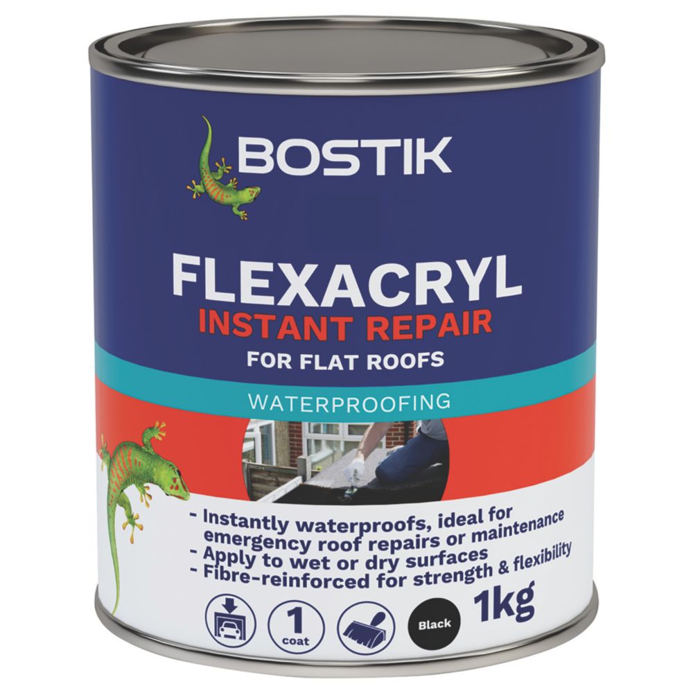 Bostik Roof Repair Compound Black 1kg - Screwfix