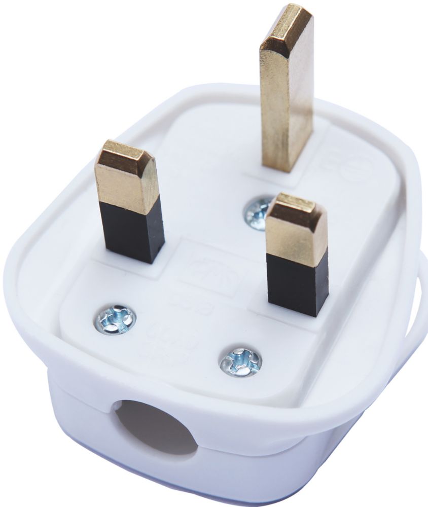 Diall 13A Fused Plug White - Screwfix