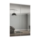 Spacepro Classic 2-Door Framed Sliding Wardrobe Doors Silver Frame Mirror Panel 1793mm x 2260mm