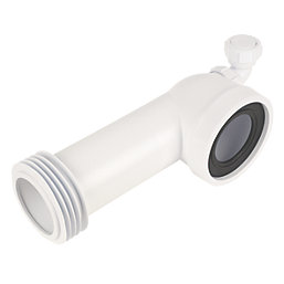McAlpine  Rigid 90° Angled Pan Connector with Vent White 363mm